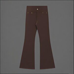 NWT Lululemon Groove Wide-Leg High-Waisted Flared Pants Brown